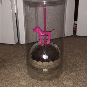 PINK VICTORIAS SECRET DRINKING CUP